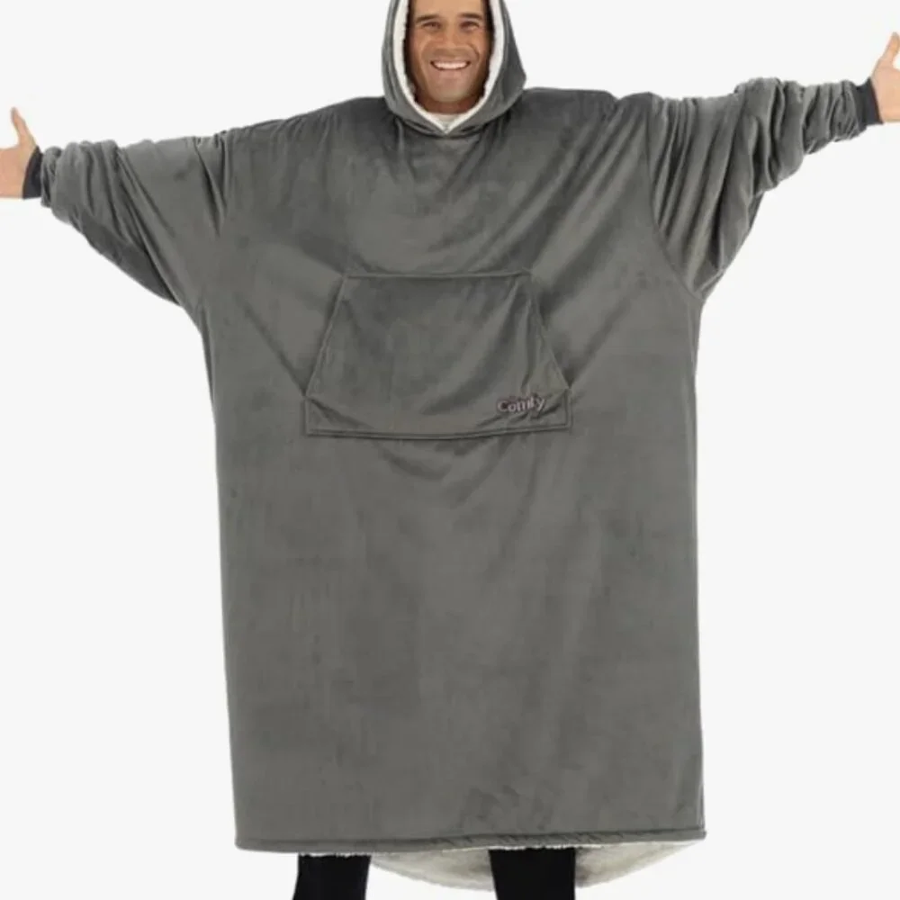 THE COMFY Original | Sherpa Lined Microfiber Fleece‎ Wearable Blanket,Oversized